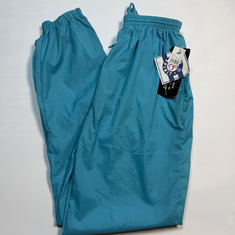 Vintage Pro Spirit Pants Womens Medium Blue‎ Water Repellent Track Joggers New